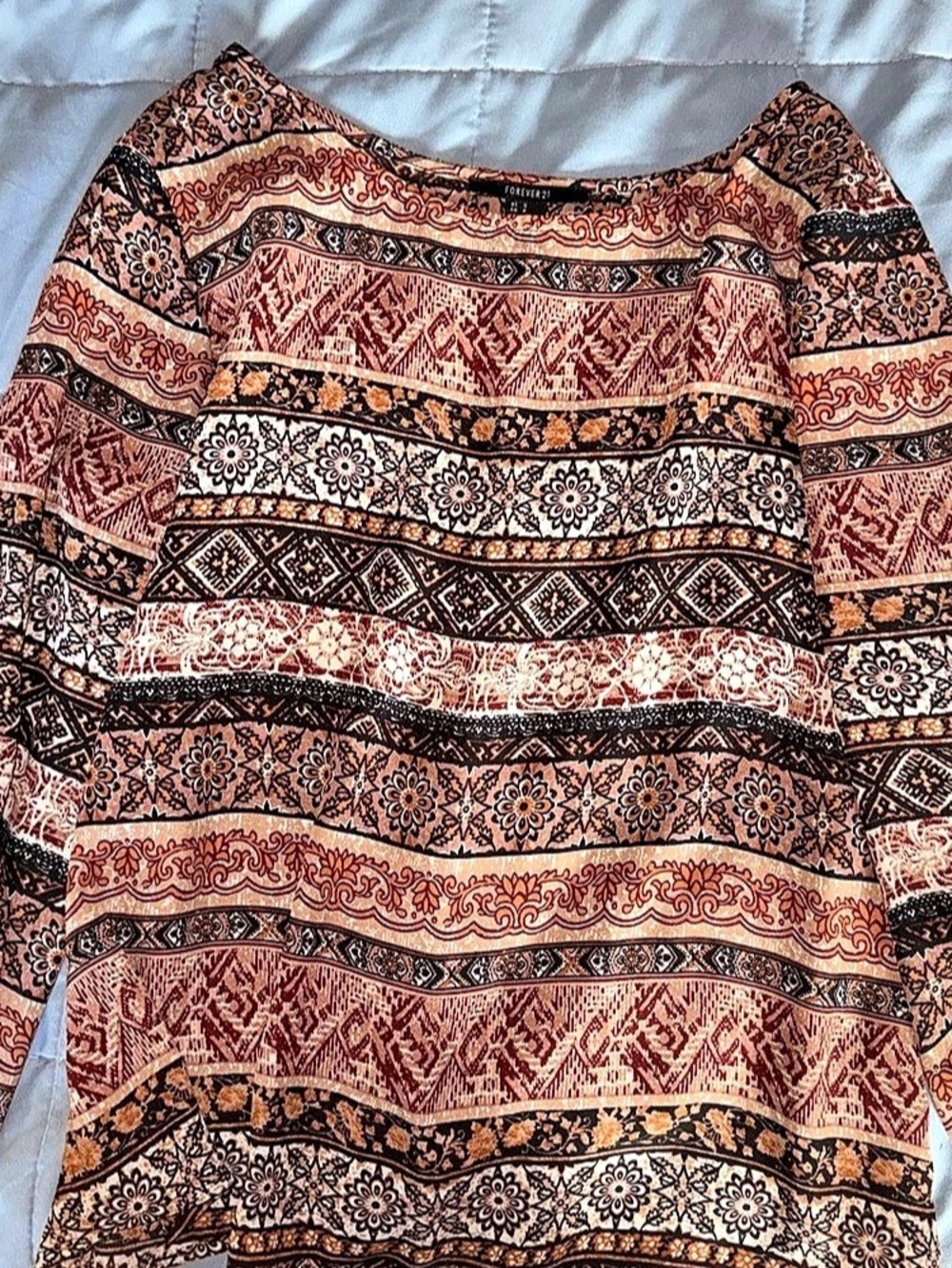 Long Sleeve Boho Blouse Size S